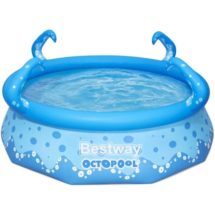Piscine hors sol autoportante BESTWAY - Fast Set Pieuvre Octopool - 274 x 76 cm - Ronde (Livrée avec