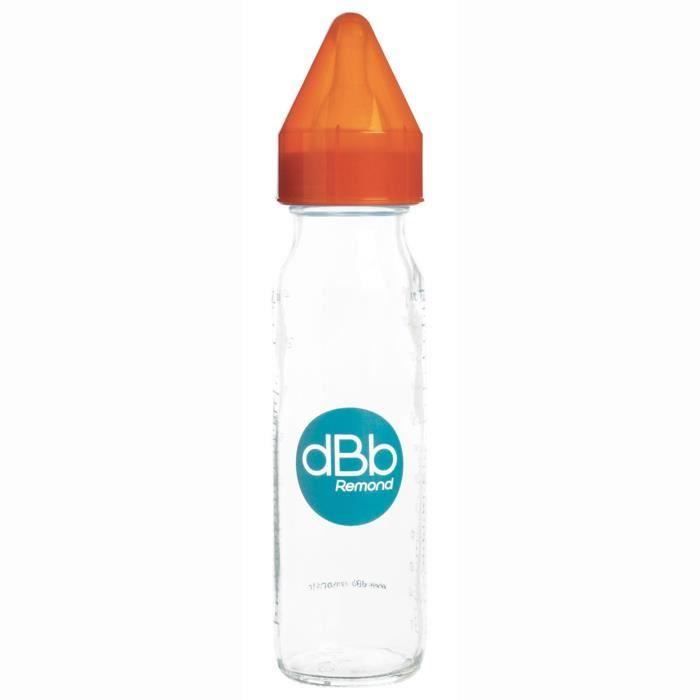 dBb Remond R/égulAir Biberon avec T/étine NN en Silicone Orange Translucide 120 ml