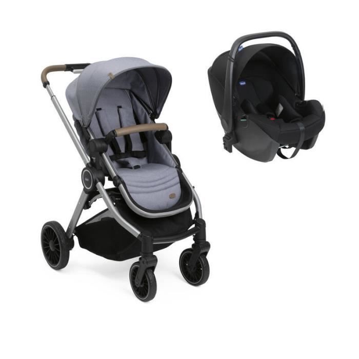 CHICCO - Poussette Duo Best Friend Pro Magnet grey + Siège-auto KORY I-size