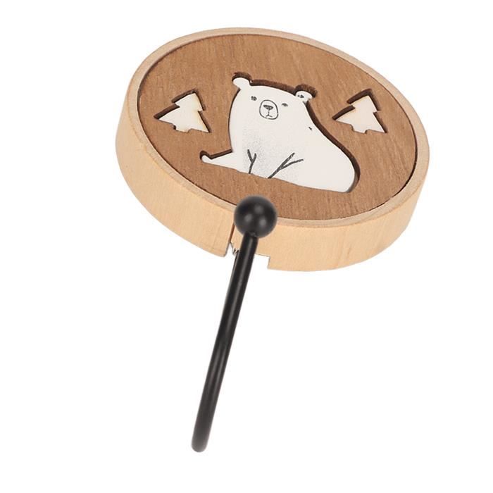 Anaan Zoo Patère Murale Enfant Crochets Muraux En Bois Porte-manteau Mural Pour Accrocher Sac Serviettes Et Manteaux Décoration Scandinave Design Moderne Lot De 2