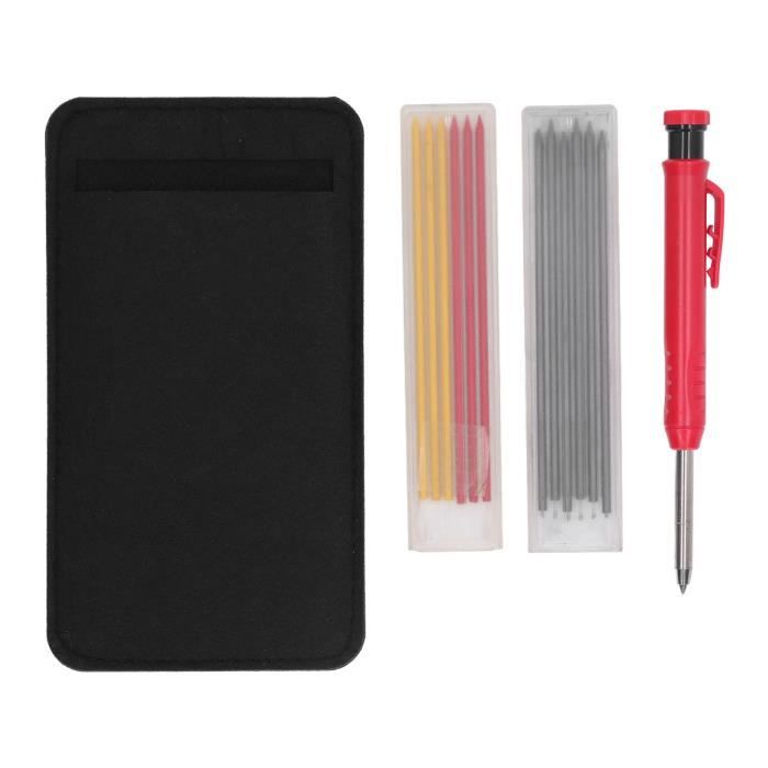 24 Mines De Rechange Pour Crayon De Charpentier – Diamètre 2,8 Mm, Noir Et Rouge