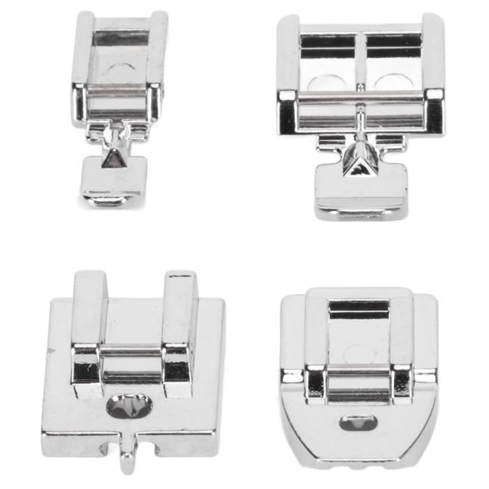 Pieddebiche à fermeture éclair Lot de 4 Pieds Presseurs à Fermeture éclair pour Machines à