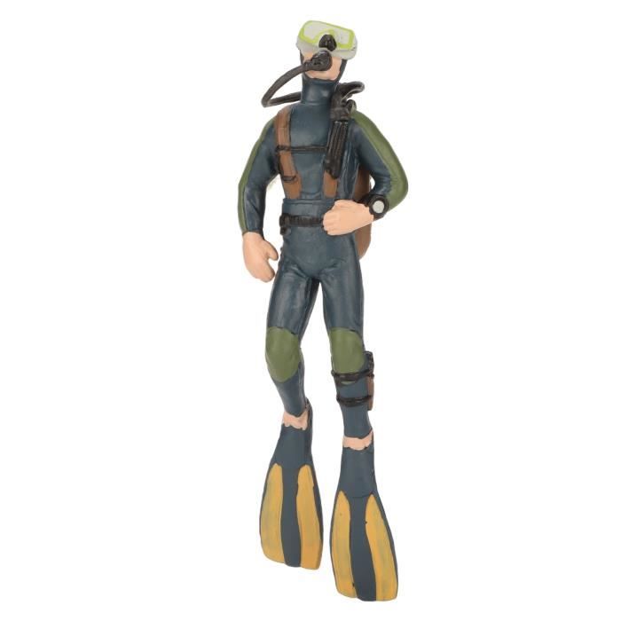 Meilleurs prix pour Ornement de plongeur flottant d'aquarium Décoration d'aquarium Frogman Support d'aquarium animalerie figurine Bleu foncé