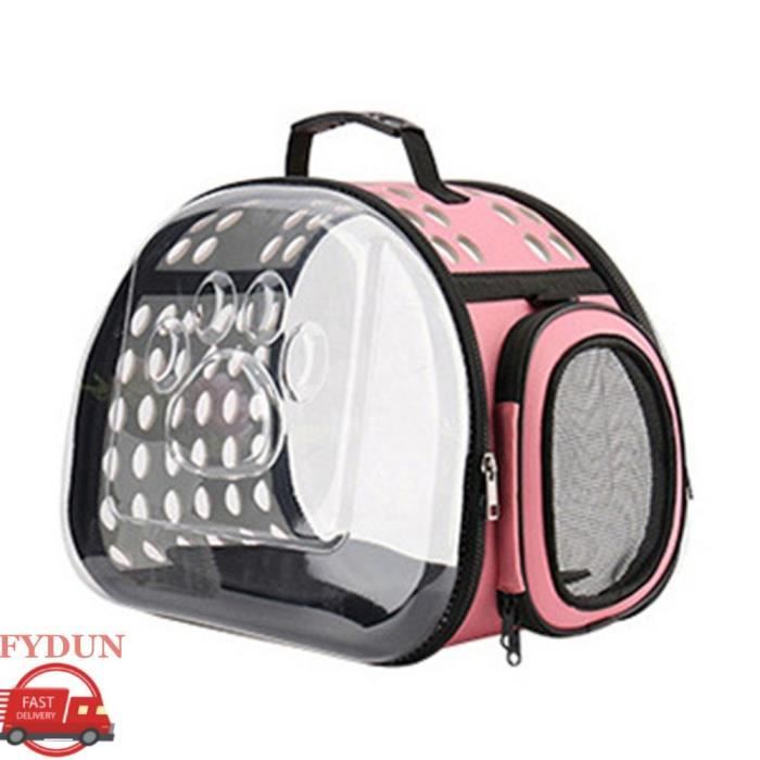 Comparer les prix de FYDUN Sac à Dos de Voyage Transparent pour Chat, Sac à Dos de Transport pour Petits Animaux - Polyvalent et Confortable