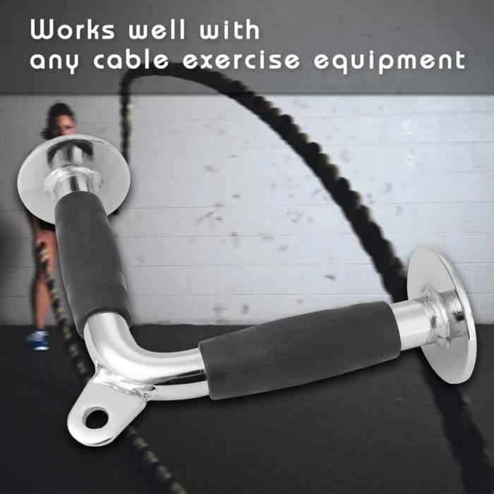 Poignée Double D Pour Câble De Machine De Musculation - Pour Tractions Lat, Triceps, Exercices Dos
