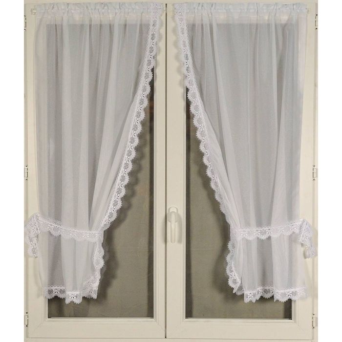 Paire De Rideaux Douceur D'Intérieur - Blanc, Polyester, Largeur 60 Pouces - Occasion