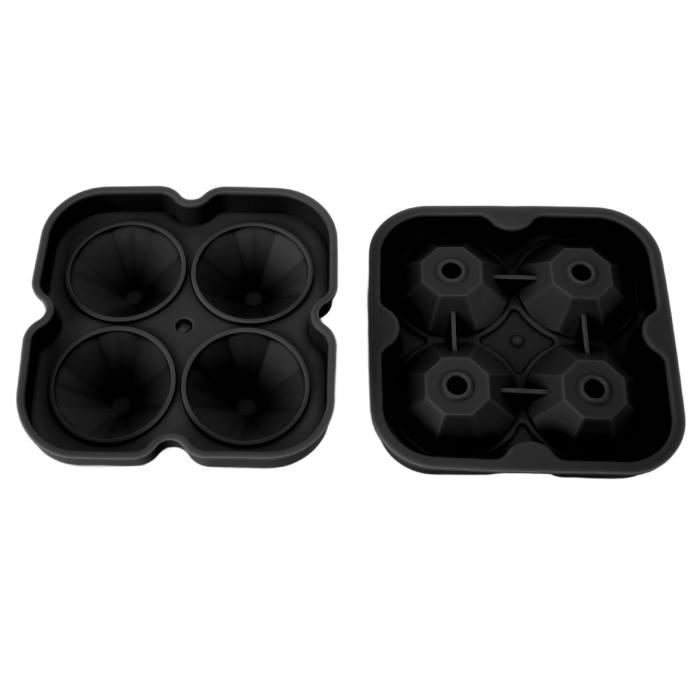Moules à Glaçons Diamant 4 Trous En Silicone - Forme élégante Pour Gin, Whisky, Cocktails - Sans BPA, Réutilisables
