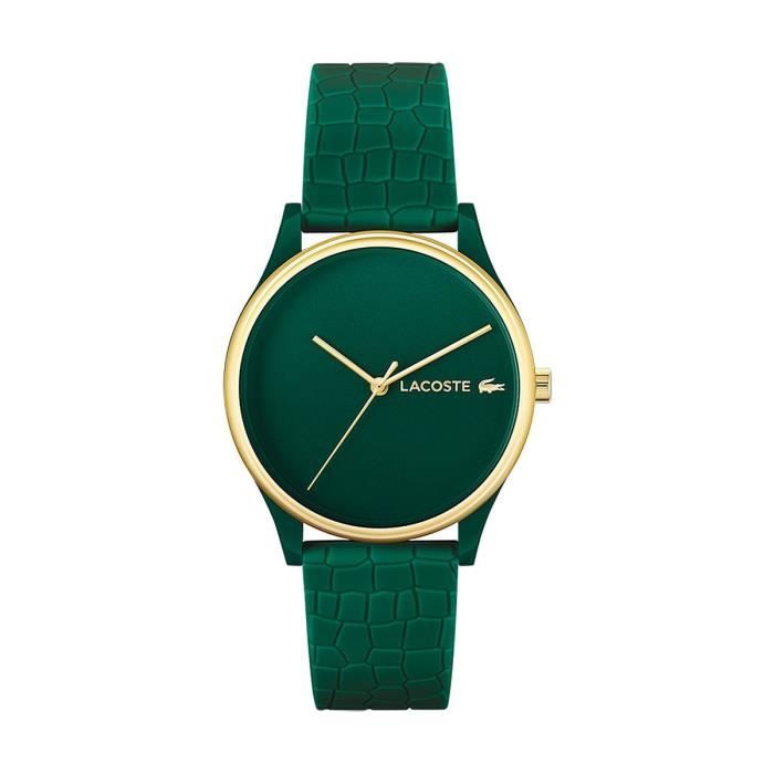 Montre Femme LACOSTE en Silicone Vert 241657 Vert Achat vente montre Femme Vert Cdiscount
