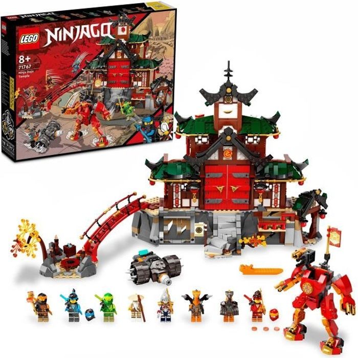 LEGO® NINJAGO 71767 Le Temple Dojo Ninja Set Maîtres du Spinjitzu, Jouet  Enfants +8 Ans