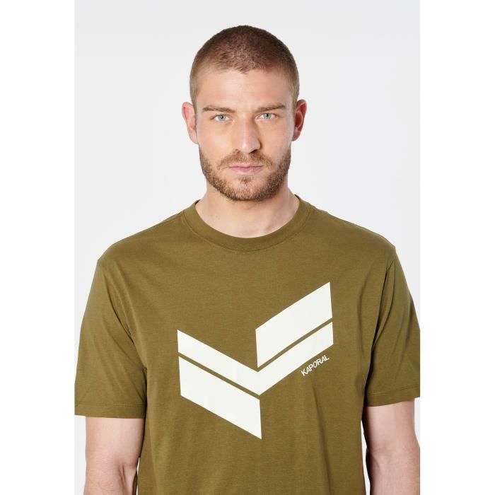 KAPORAL - T-shirt kaki homme 100% coton BRYZO