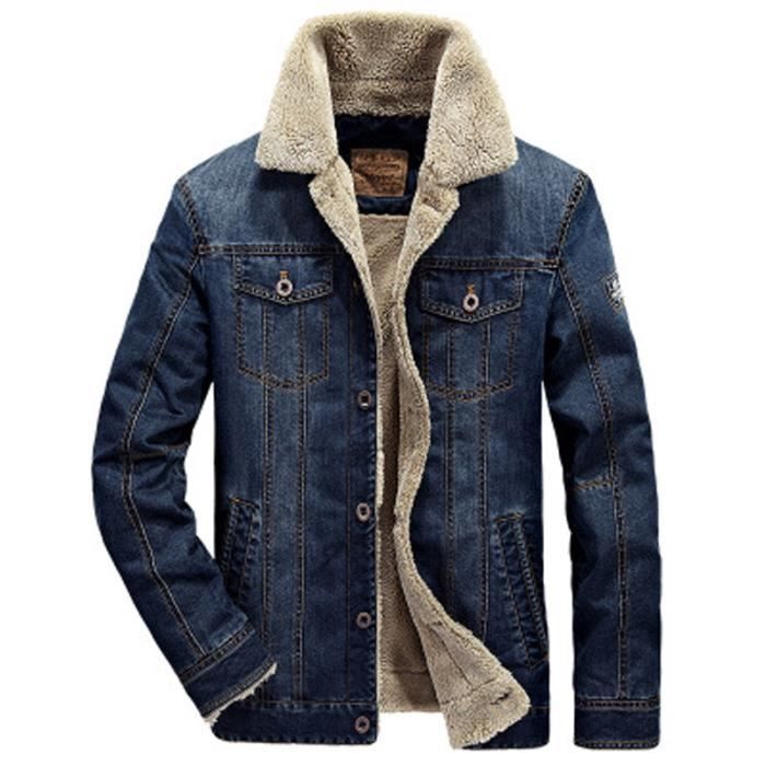 Veste en jean bleu pour hommes vestes en jean à revers simple boutonnage noir gris mode manteau décontracté printemps et automne pardessus en coton pour hommes  200000343