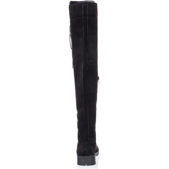 Bottines Femme Lacets Plateforme Talons Hauts Mi-Mollet Knight Boots Punk Chaussures De Loisirs 34-45