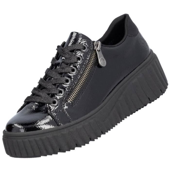 Baskets Femme RIEKER N2501-00 Cuir verni Fermeture éclair