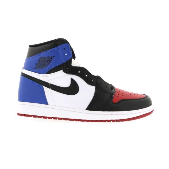 Air Jordan 1 Retro Top 3 pour Sneakers hommes chaussures.Rouge-Bleu-Noir  Mixte 