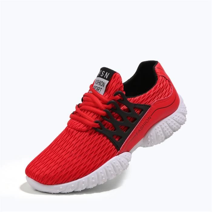 Basket homme Meilleure Qualite Chaussures de sport De Marque De Luxe Moccasins Chaussure hommes Grande Taille 44 Rouge Cdiscount Chaussures