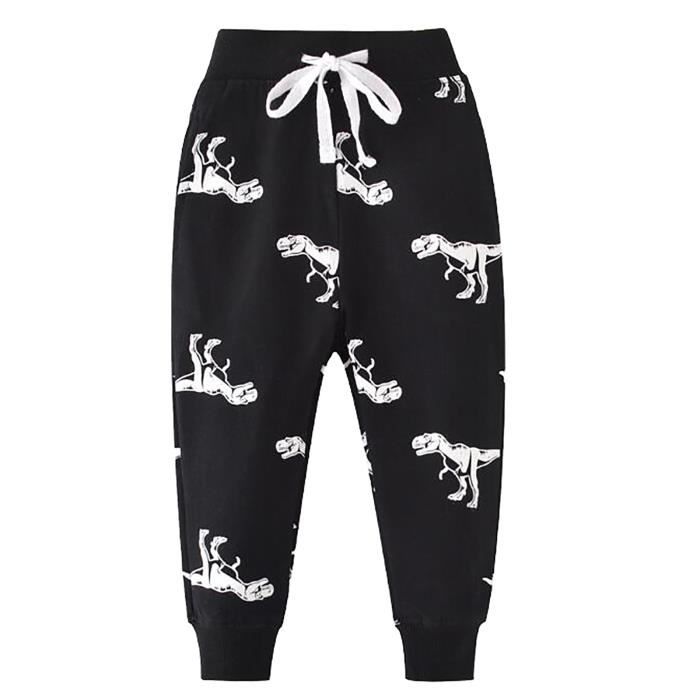 Pantalon De Jogging Pour Bebe Garcon Pantalon Extensible A Cordon De Serrage Imprime Animal Tenue De Noel Na1711 Noir Cdiscount Pret A Porter