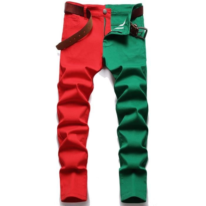 Jean slim rouge deals homme