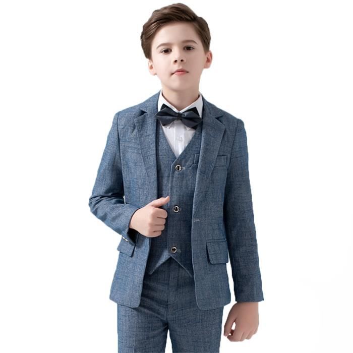 Xuewenshw Pantalon Habillé à devant Plat pour Garçons, Taille Ajustable, Tenue d'École, Pantalon de Sport pour Adolescents
