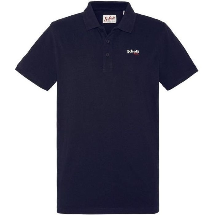 Polo Homme SCHOTT S0022 Col polo Manches courtes Bleu Bleu Cdiscount Pret a Porter