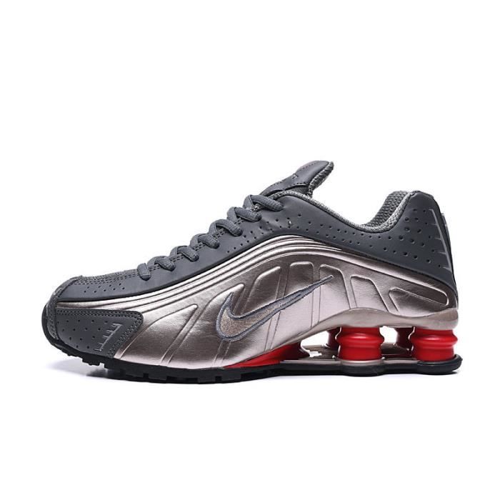 Baskets Nike Air Shox R4 Homme Chaussures de Entrainment Noir Rose