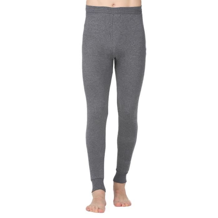 Calecon Long pour Homme sous Vetements Thermiques Hiver Confortable et Respirant Calecon Thermique Couleur C C gris fonce Cdiscount Pret a Porter