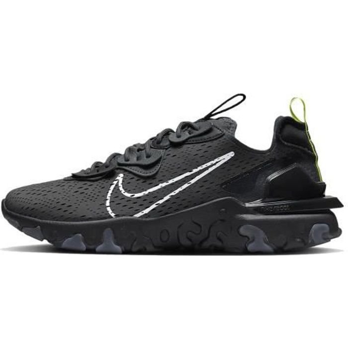 Baskets Nike REACT VISION Noir Mixte Carre Lacets Adulte Noir Cdiscount Chaussures