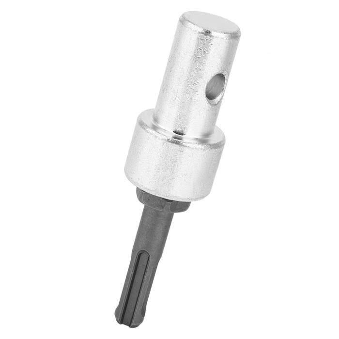 Adaptateur Perceuse électrique Pour Tarière De Mise à La Terre - Connexion Tige Ronde à Tige Ronde, Métal Robuste - 9