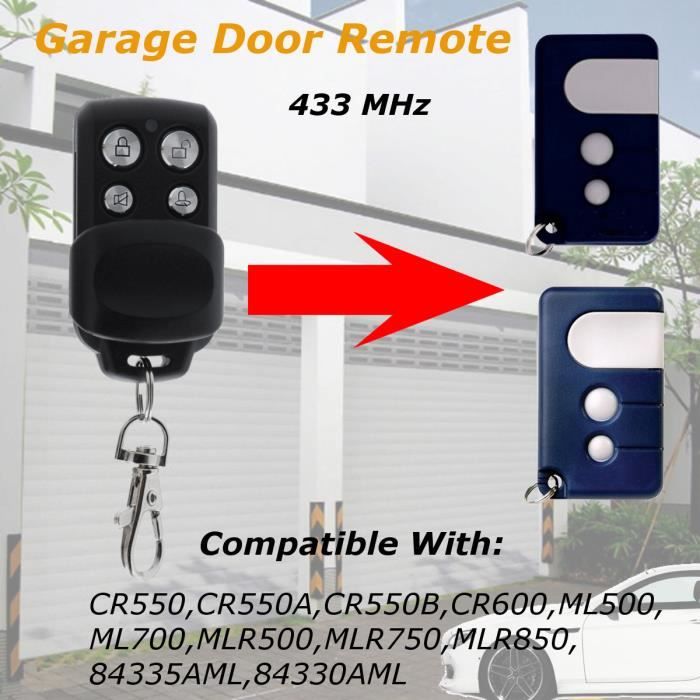 Télécommande De Porte De Garage Pour Chamberlain 84335AML - Modèle Générique Noir, Neuf