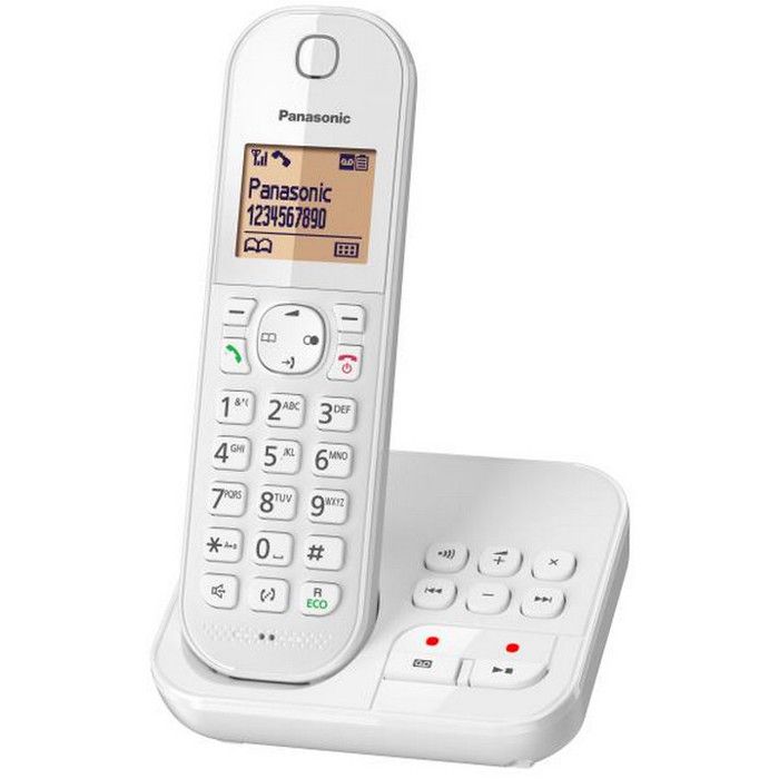 Téléphone sans fil PANASONIC KX-TGC420 avec répondeur - Blanc - Monobloc - 1000mAh - 1,77\