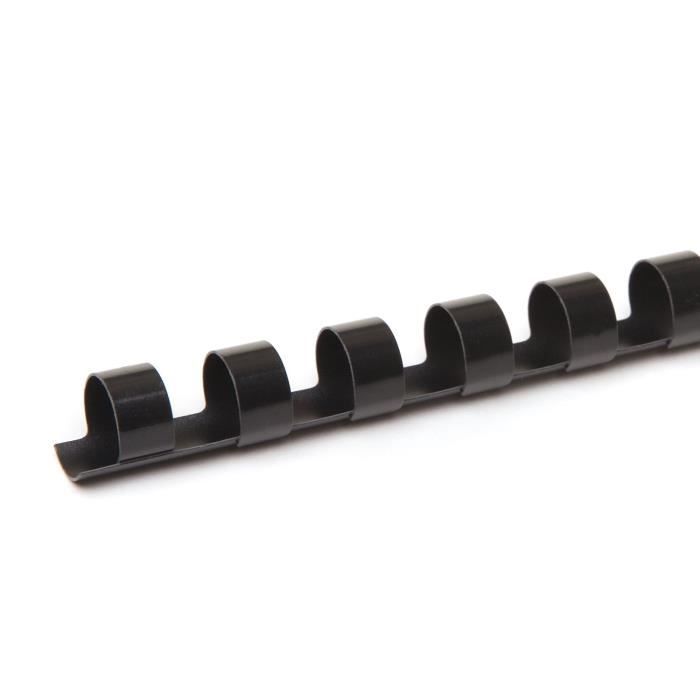 Anneaux Plastique 21 Trous A4 14 Mm – Lot De 100 – Reliure Noir Brillant Durable