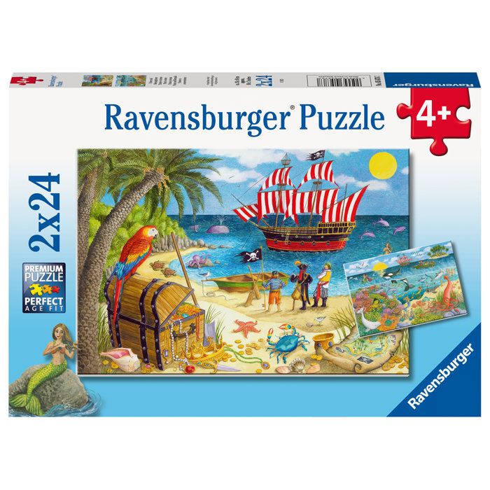 Puzzles 2x24 pièces : Pirates et sirènes Ravensburger France