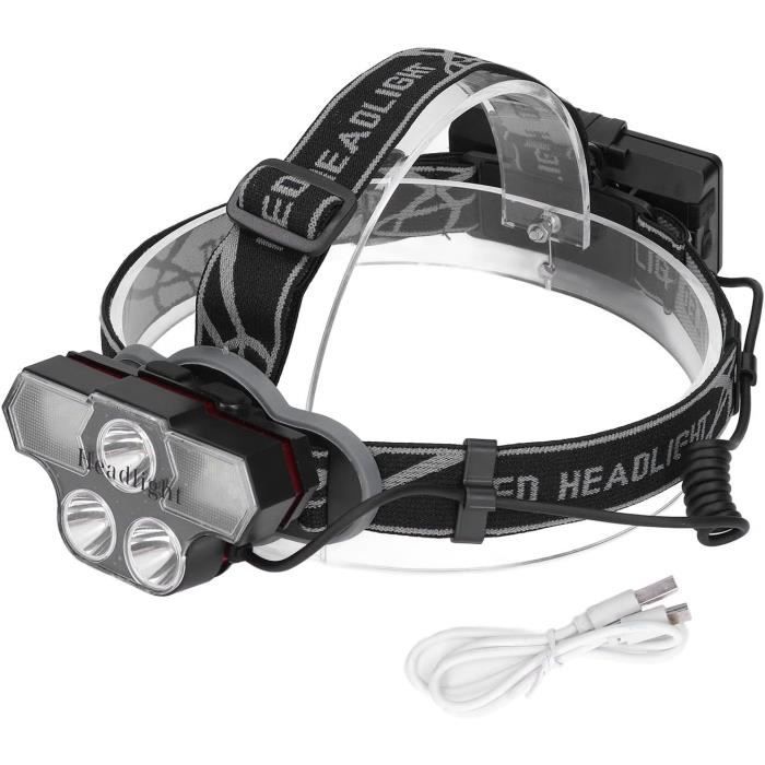 Lampe Frontale LED Rose Super Lumineuse - 5 Modes, Légère, Pile 4.5V - Neuf