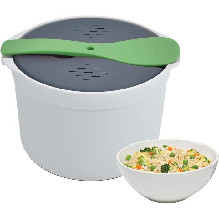 Cuiseur À Riz À Micro Ondes, 2L Microwave Rice Cooker, Céréales