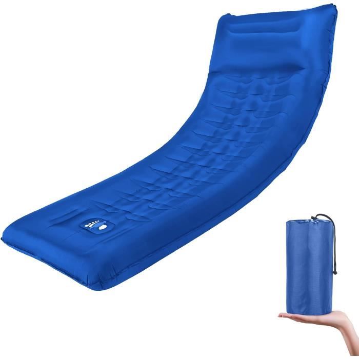 Matelas Gonflable Auto-gonflant Camping – 5 Cm D’épaisseur, Avec Oreiller Intégré – Idéal Rando Et Plage