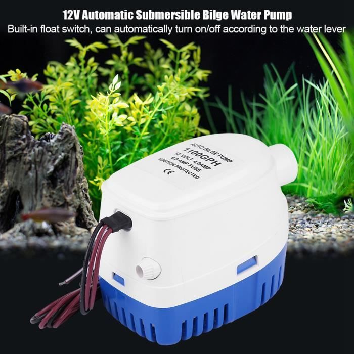 Pompe De Cale Automatique 12V/24V Submersible - Pour Bateau, Yacht, Drainage Eau, Neuve