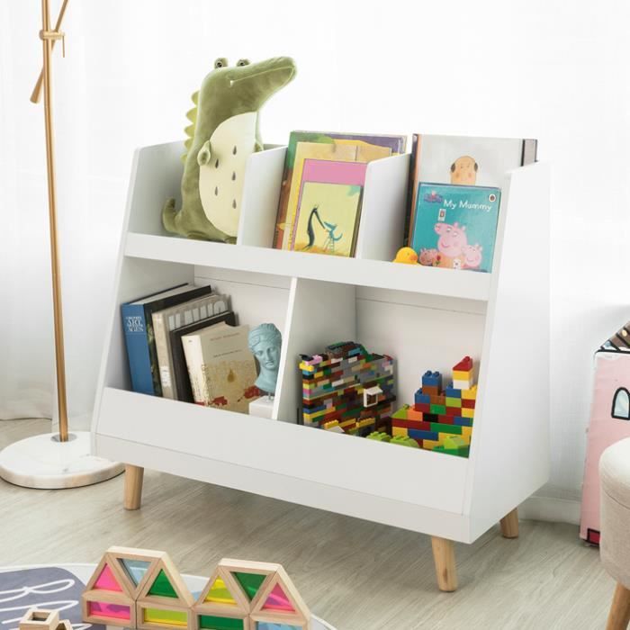 SoBuy KMB31-W Étagère de Rangement Jouets pour Enfants Coffre à Jouets  Bibliothèque - Achat & prix