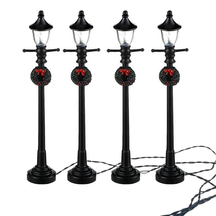 4 PièCes Mini Lampadaire de NoëL Lampe de Train Lampe Miniature DéCorative  RéVerbèRe pour Bricolage Maison de PoupéE Village Chemin - Cdiscount Maison