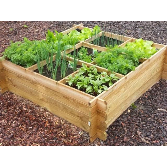 carre de potager en bois traite persil 140 cdiscount jardin