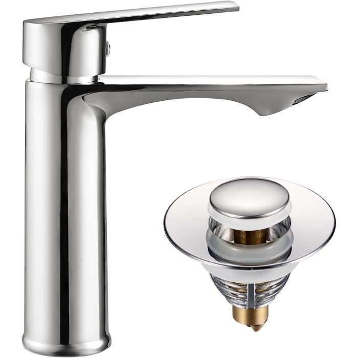 Robinet mitigeur lavabo CISAL FLASH avec bonde main image 1