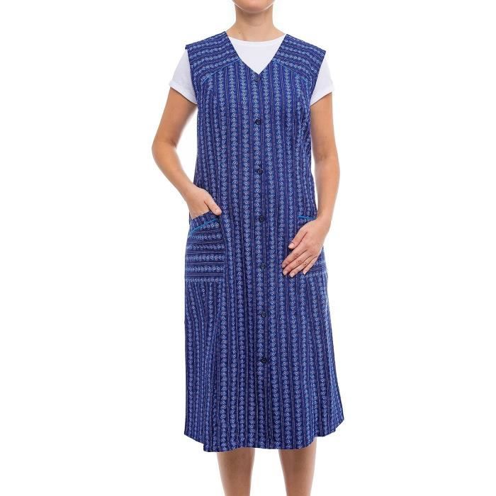Tobeni Femme Blouse Tablier Longue en 100 Coton sans Manche220 Cdiscount Maison