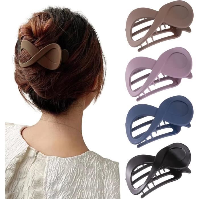 Pince à Cheveux Vintage Kavya Noire - Grande Et épaisse, Barrette Femme, Neuve Avec étiquettes