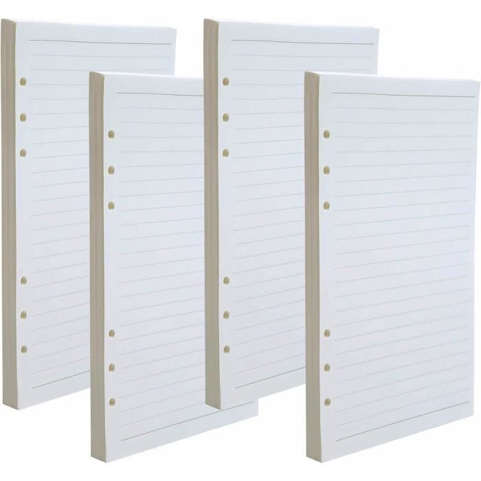 Carnet De Notes A5 Rechargeable - Couverture Cuir Synthétique, 6 Anneaux, Pages Lignées 100g - Pour Journal, Voyage, Cadeau - 7