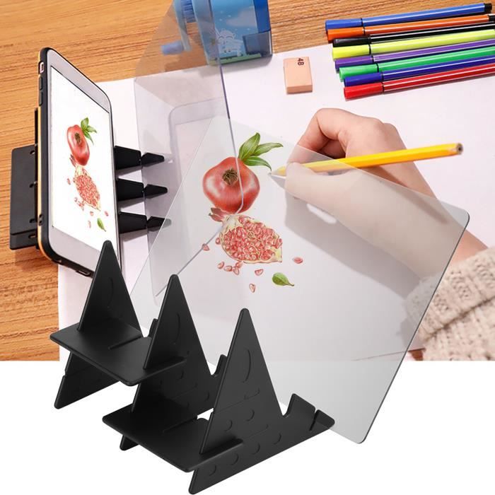 Projecteur de Dessin avec Acrylique, Outil de Dessin, Planche à Dessin Optique,Projecteur de Dessin Optique pour Enfants, Débutants, Outil d'Aide au Dessin et à la Peinture(13.5x20cm