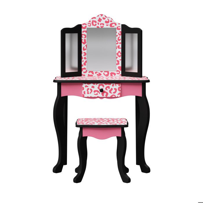 Coiffeuse enfant Teamson Kids rose/noir 60 X 29 X 100 Coiffeuse enfant Teamson Kids rose/noir 60 X 29 X 100