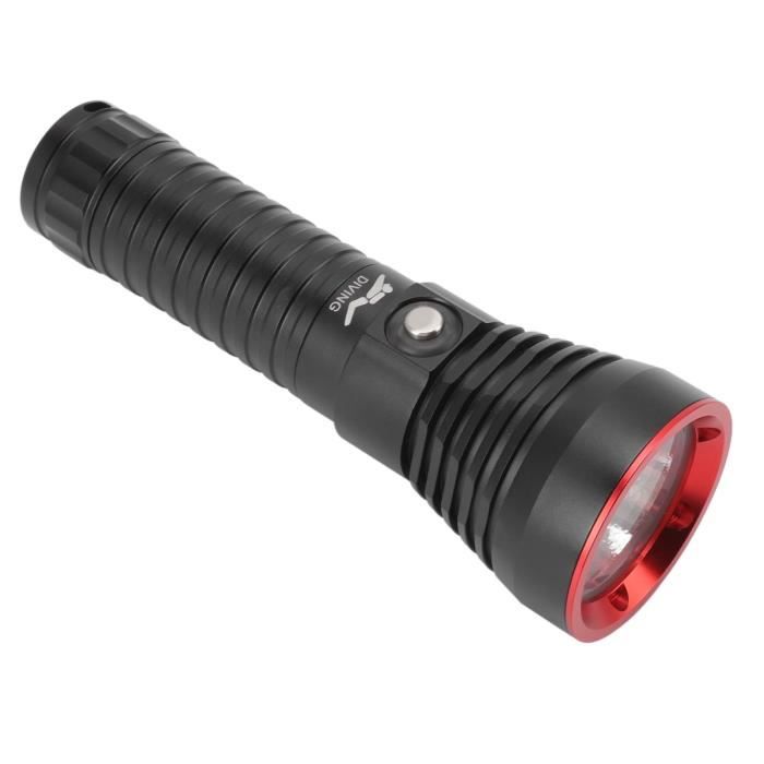 Lampe De Plongée LED Pssopp 18000LM – COB, étanche 100m, Batterie 14400mAh, Double Bouton RVB, Pour Grottes Et Nuit