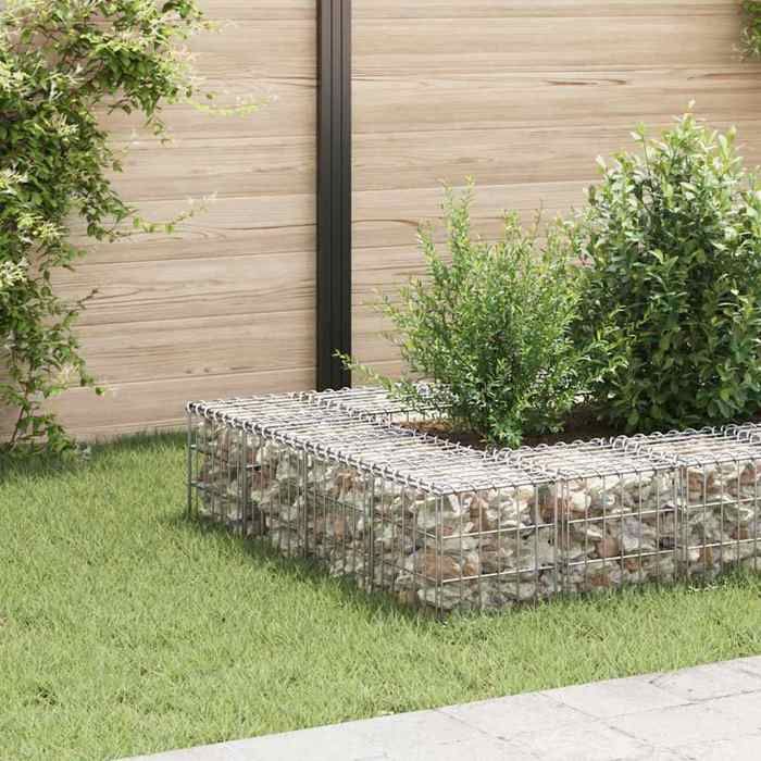 vidaXL Lit Surélevé Cube à Gabion Jardinière Surélevée de Fleurs Plantes Panier à Pierres Jardin Terrasse Extérieur Fil 145648