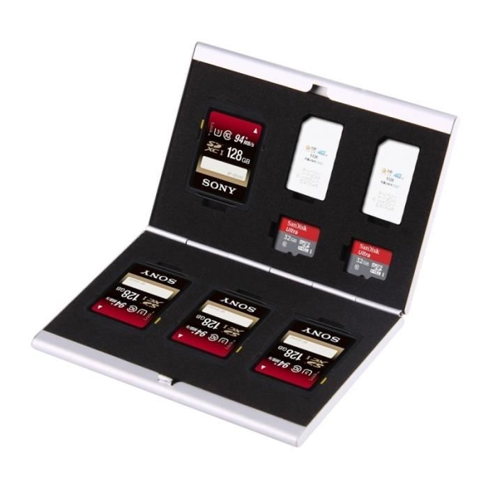 Étui 22 Emplacements Pour Cartes Mémoire - Protection SD, CF, Voyage