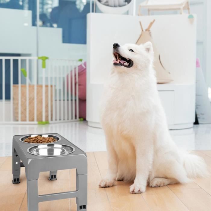 Meilleurs prix pour Gamelle Surélevée XUANYU - Gris - Chien - Rond - Intérieur - Repas - Adulte