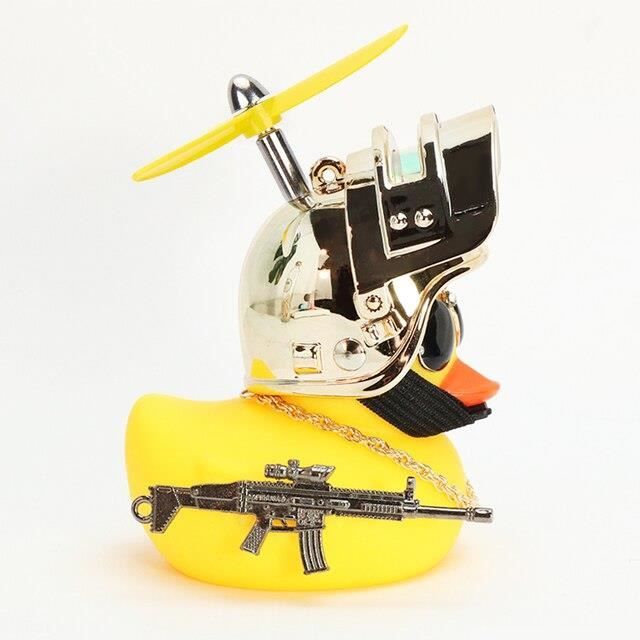 Canard Klaxon Pour Guidon De Vélo/moto - Silicone Souple, Hélices Tournantes - Décoration Fun Et Anti-stress