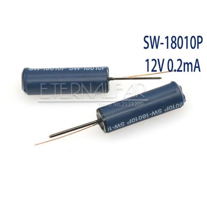 Lot 20 Interrupteurs Inclinaison SW-520D – Capteur Vibrations Bille Angle, 22.2x5.2mm Métal